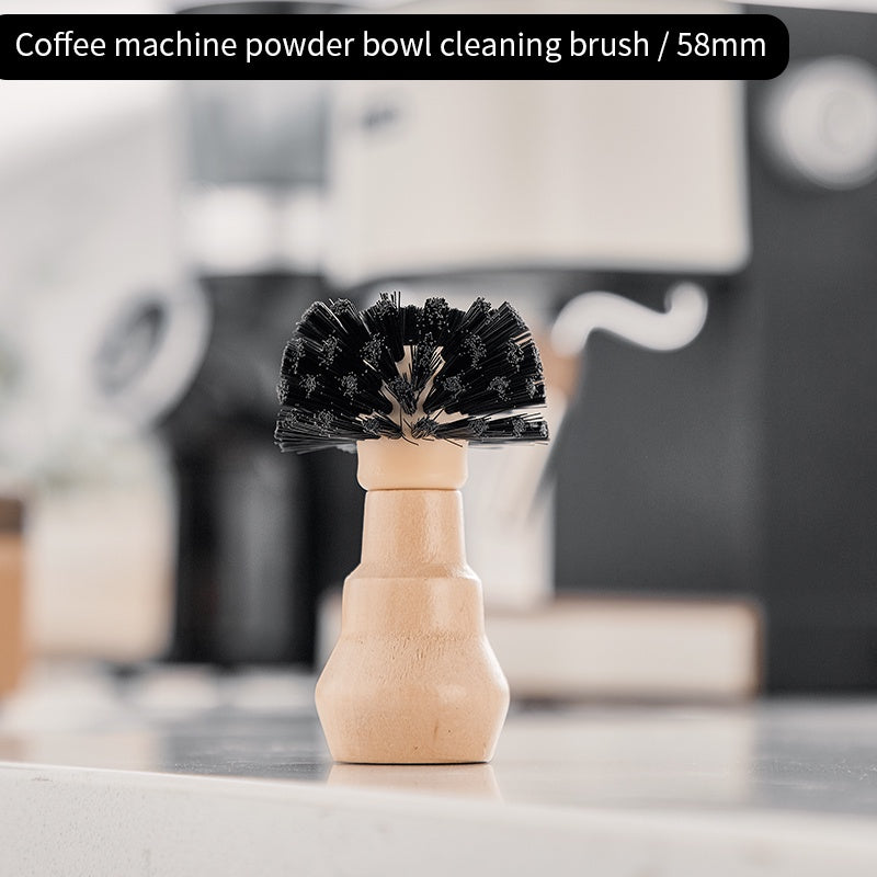 Bincoo Powder Bowl Cleaning Brush Coffee Machine Handle Solid Wood Cleaning Brush Bar Tool 51/58mm