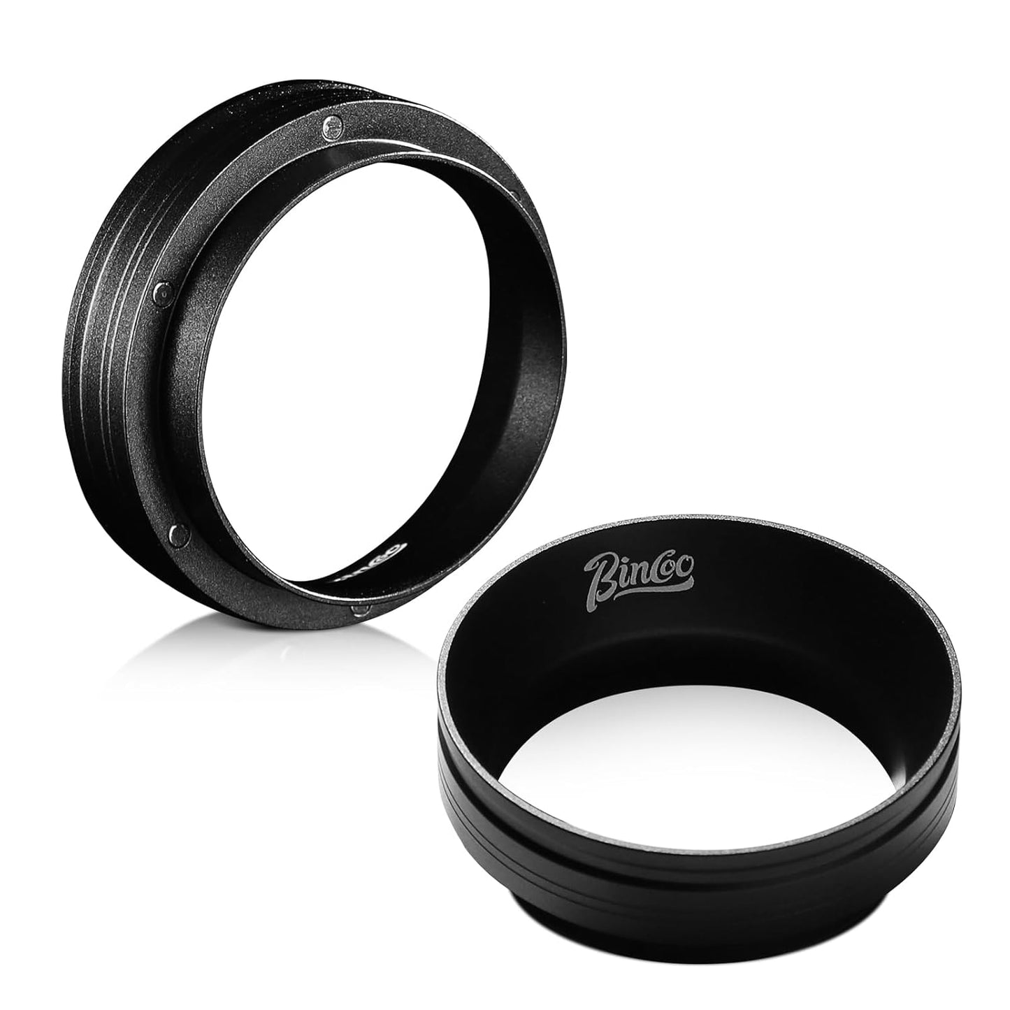 Bincoo GYKF2226 51-58mm Magnetic Dosing Funnel - Espresso Coffee Dosing Ring, Portafilter Funnel Barista Tools Compatible with 58MM Portafilter (Black, 58MM)