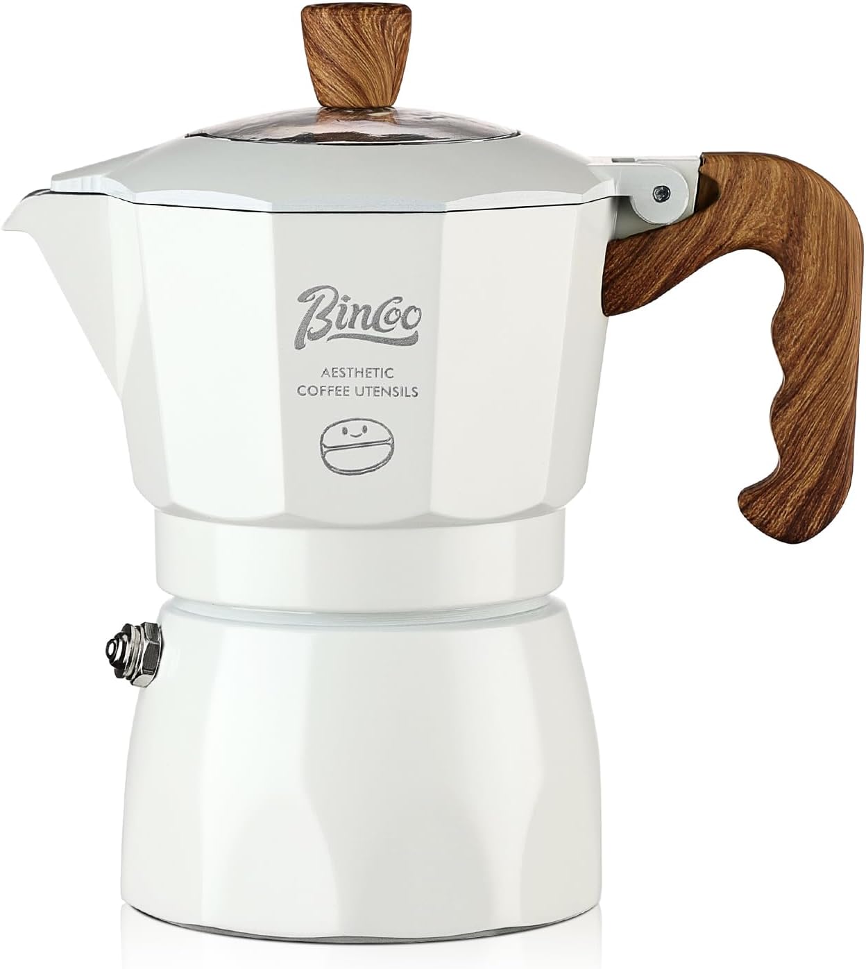 Bincoo Stovetop Espresso Maker - Italian Coffee Maker for Gas & Electric Stove,Small Moka Pot for Italian and Cuban Café Brewing,2 Espresso Cups, Portable