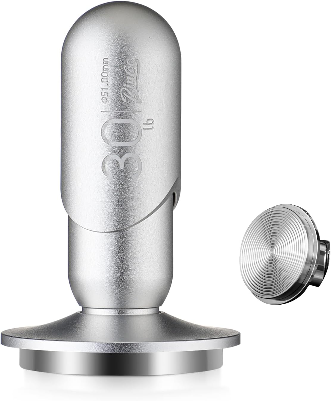 Bincoo Espresso Coffee Tamper 51mm,30lb Spring-Loaded Calibrated Tamper-Stainless Steel Base Espresso Coffee Tamper for Barista Home Coffee Espresso Accessories (Black, 51mm)