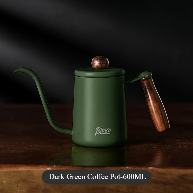 Bincoo 600 ML Coffee Gooseneck Kettle Cafe Camping Drip Pot Barista Accessories Tools Coffeeware Utensils Tea Water