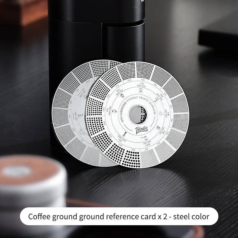Bincoo GYKF2330 Coffee Grind Size Guide Card for Comparing Fineness and Coarseness Espresso and Pour Over Coffee to Achieve Ideal Grind
