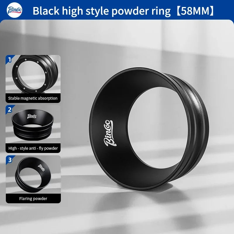 Bincoo Coffee Dosing Ring Magnetic High 3.2cm Espresso Funnel 51mm 58mm For Delonghi Breville Portafilter Home Barista Tools