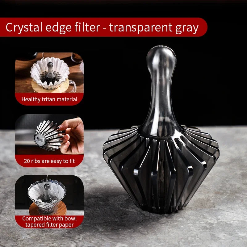 Bincoo Coffee Filter Paper Holder, Heat-Resistant Tritan Coffee Press Ring, Pour Over Assistant, Household Coffee Accessories