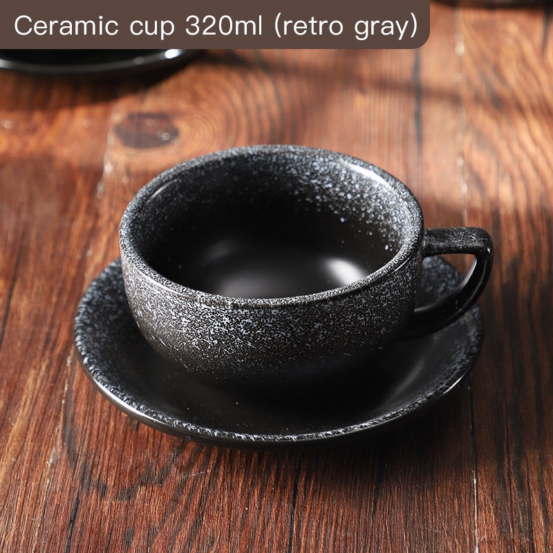 BINCOO GYKF0610 Ceramic Coffee Mug Professional Latte Art Mug Tasting Cup for Household and Office 320ML