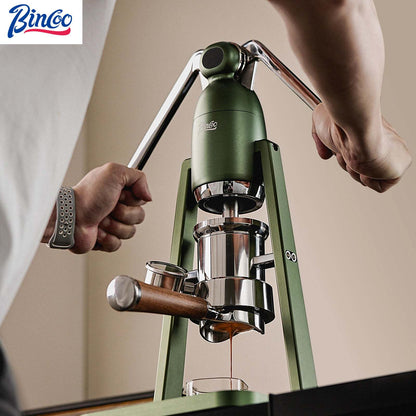 Bincoo Manual Espresso Maker Lever Espresso Machine – 12Bar Pressure Profiling, Dual-Lever Manual Coffee Maker with Pre-Infusion GYKF2164