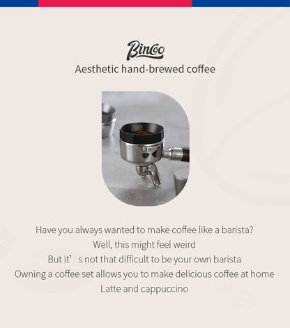 Bincoo Polygonal Magnetic Coffee Dosing Ring - Anti-Splashing Espresso Powder Funnel, Universal Fit for 51/58mm Portafilters, Aluminum Alloy Construction