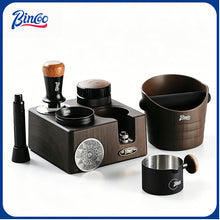 BINCOO 4-Hole Coffee Tamper Base Distributor & Tamper Set Espresso Coffee Tool Organizer Kit 51MM/58MM