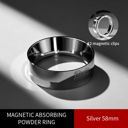 Magnetic Coffee Dosing Ring with 12 Strong Magnets Stainless Steel Anti Fly Powder Design for 51mm and 58mm Portafilters