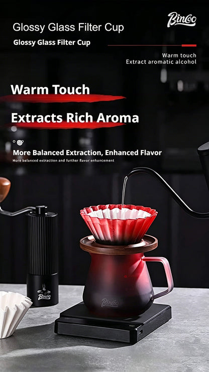 BINCOO 500ml Immersion Dripper Coffee Pot Switch Glass Pour Over Coffee Maker, Coffee Sharing Pot, Hold 1-4 Cups Hot Sell