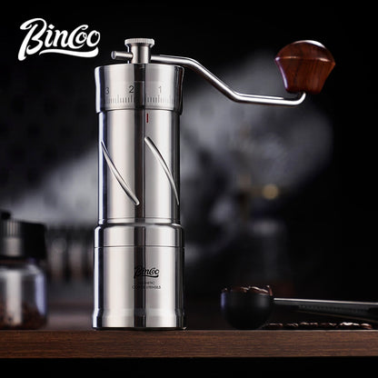 Bincoo SM23 Manual Coffee Grinder, External Adjust 46mm 7-Star Burr Hand Coffee Mill
