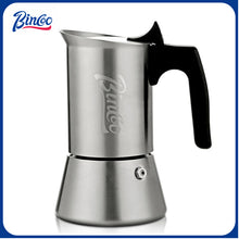 BINCOO Single Valve Moka Pot Stainless Steel Espresso Pot Set Home Coffee Maker 4 Cups