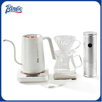 BINCOO Constant Temperature Hand Drip Coffee Kettle Set Stainless Steel Long Spout Pot With Coffee Grinder Coffee Brewing Tools