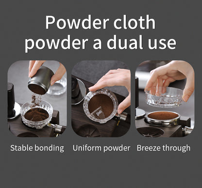 Bincoo Clear Magnetic Coffee Dosing Ring - Anti-Splashing Espresso Powder Funnel, Dual-Use Cloth Powder Ring, Universal Fit for 51/58mm Portafilters, AS Material