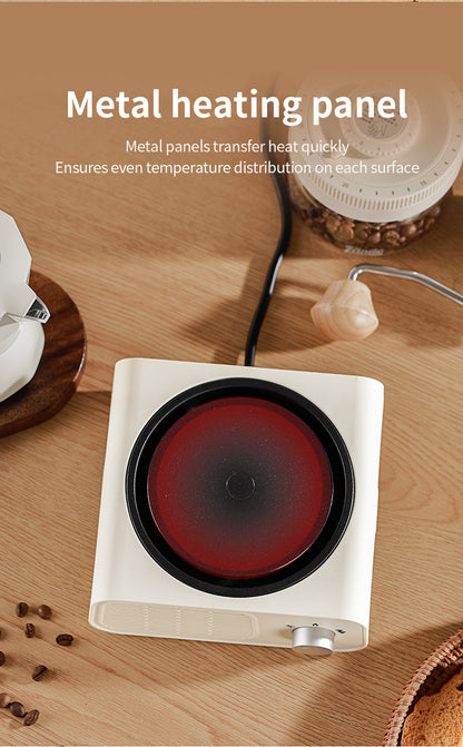 Bincoo Mini Adjustable Infrared Coffee Hot Plate, Compact Electric Coffee Heating Stove with Knob Temperature Control, Siphon Syphon & Hand Brew Coffee, Portable Home Barista Coffee Equipment