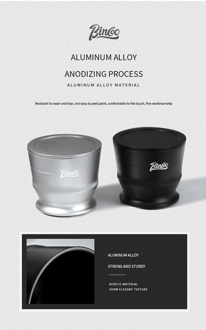 Bincoo Coffee Dosing Cup - Stainless Steel Espresso Grinder Funnel, Anti-Static Coffee Powder Receiver for Portafilter, Compatible with Home Brewing