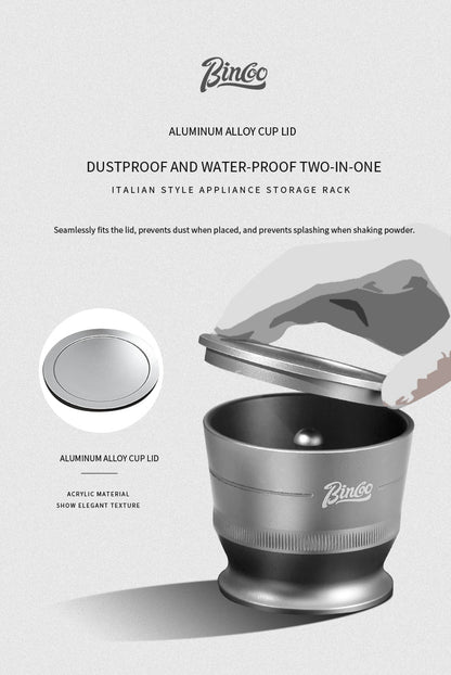 Bincoo Coffee Dosing Cup - Stainless Steel Espresso Grinder Funnel, Anti-Static Coffee Powder Receiver for Portafilter, Compatible with Home Brewing