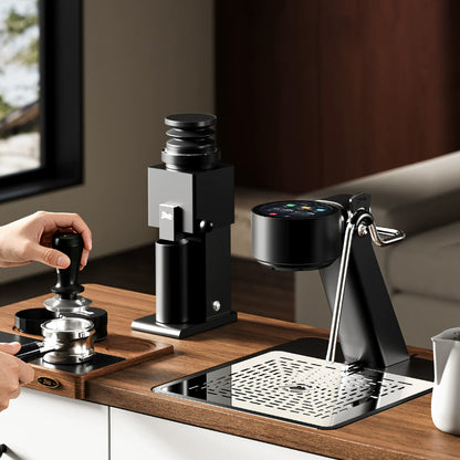 Bincoo Espresso Machine with Touch Screen | 15‑Bar Extraction, Milk Steam Wand, Compact Semi‑Automatic Coffee Maker for Home Barista