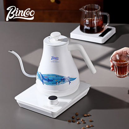 Bincoo E1K 1000ML Temperature Control Gooseneck Kettle, Electric Pour Over Coffee Kettle, Stainless Steel Fast Heating Water Kettle for Home Barista Brewing