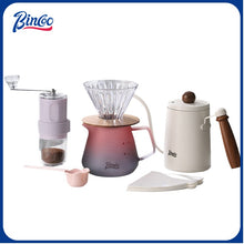 BINCOO Hand Brew Coffee Pot Set Hand Grinder Coffee Maker Complete Set Filter Cup Sharing Pot Coffee Utensils