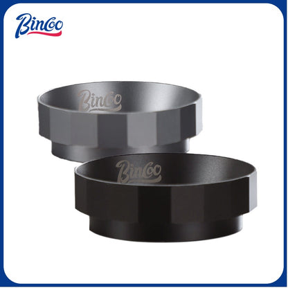 Bincoo Polygonal Magnetic Coffee Dosing Ring - Anti-Splashing Espresso Powder Funnel, Universal Fit for 51/58mm Portafilters, Aluminum Alloy Construction