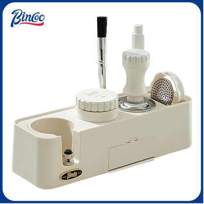 BINCOO Coffee Cloth Powder Dispenser Base 3-Piece Set Espresso Machine Handle Storage Base Powder Press Hammer Set 51MM/58MM