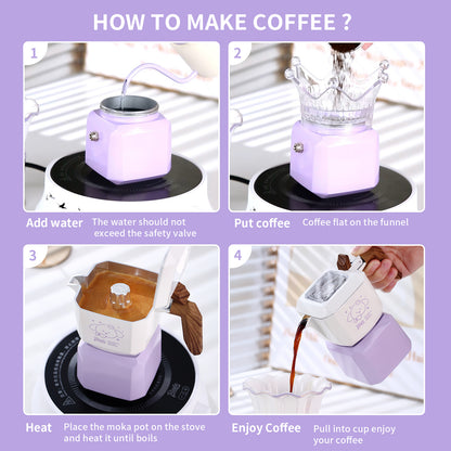 Bincoo Rubik's Cube Double Valve Moka Pot