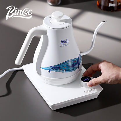 Bincoo E1K 1000ML Temperature Control Gooseneck Kettle, Electric Pour Over Coffee Kettle, Stainless Steel Fast Heating Water Kettle for Home Barista Brewing