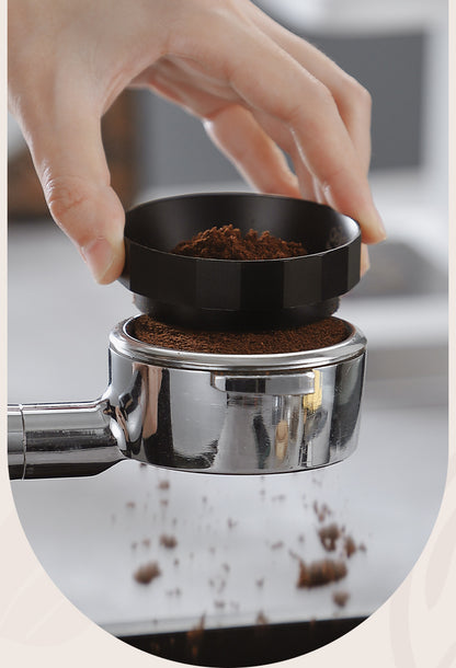Bincoo Polygonal Magnetic Coffee Dosing Ring - Anti-Splashing Espresso Powder Funnel, Universal Fit for 51/58mm Portafilters, Aluminum Alloy Construction