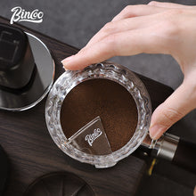 Bincoo Clear Magnetic Coffee Dosing Ring - Anti-Splashing Espresso Powder Funnel, Dual-Use Cloth Powder Ring, Universal Fit for 51/58mm Portafilters, AS Material