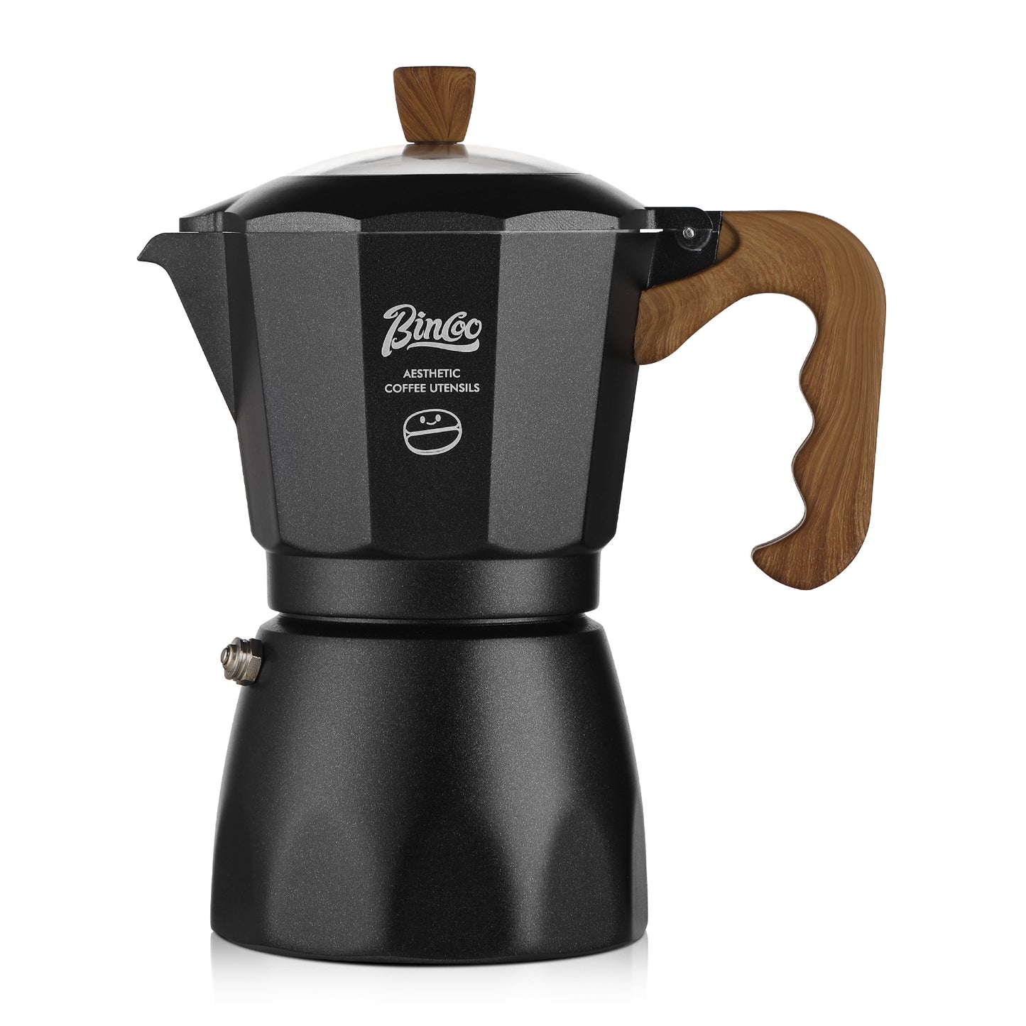 Bincoo Stovetop Espresso Maker - Italian Coffee Maker for Gas & Electric Stove,Small Moka Pot for Italian and Cuban Café Brewing,2 Espresso Cups, Portable