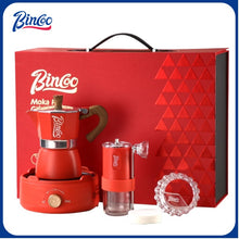 BINCOO Single Valve Moka Pot Gift Box Set Home Small Coffee Pot Espresso Machine for Holidays and Birthdays Best Gift 2Cups 3Cups