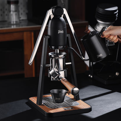 Bincoo Manual Espresso Maker Set - Hand Press Espresso Machine – 12Bar Pressure Profiling, Dual-Lever Manual Coffee Maker with Pre-Infusion, Portable for Custom Espresso Shots, Stainless Steel