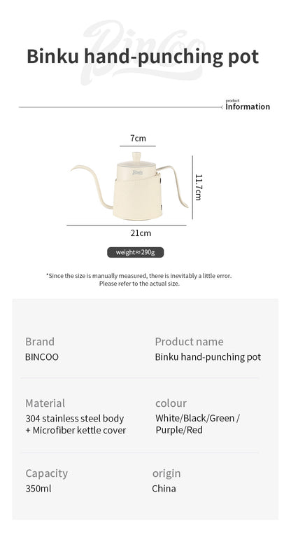 Bincoo Ceramic Pour Over Coffee Maker Set 400ml Glass Carafe with 50pcs Filter Papers