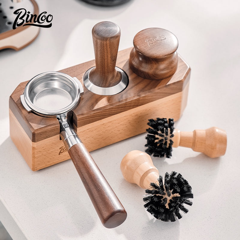 Bincoo Powder Bowl Cleaning Brush Coffee Machine Handle Solid Wood Cleaning Brush Bar Tool 51/58mm