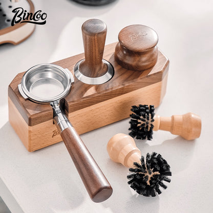 Bincoo Powder Bowl Cleaning Brush Coffee Machine Handle Solid Wood Cleaning Brush Bar Tool 51/58mm