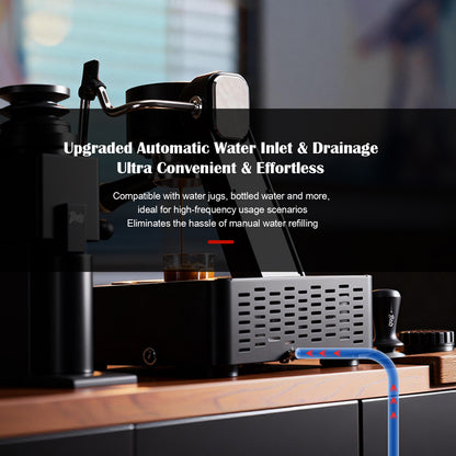 Bincoo Espresso Machine with Touch Screen | 15‑Bar Extraction, Milk Steam Wand, Compact Semi‑Automatic Coffee Maker for Home Barista