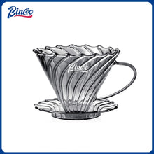 Bincoo Pour Over Coffee Maker Reusable Filter Dripper Glass Coffee Hand Brewing Coffee Sharing Pot Funnel Filter Cups Barista
