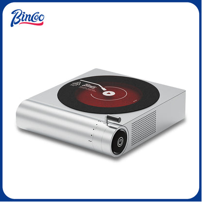 BC-DTL01 Retro Vinyl Turntable Style Ceramic Stove, Multifunctional Electric Heating Cooktop for Kitchen & Tea Room