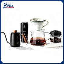 BINCOO Electric Coffee Grinder with Pour Over Coffee Set Fully Automatic Mini Portable Grinder with Steel Core for Home Office Travel