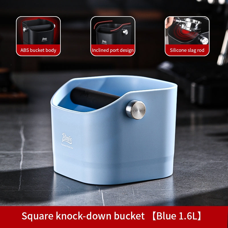 BINCOO Square Coffee Knocker Bucket Household Bar Espresso Storage Tool Box Coffee Grounds Box 1.6L