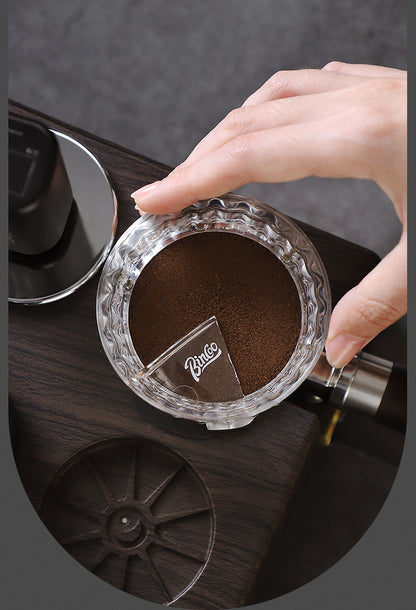 Bincoo Clear Magnetic Coffee Dosing Ring - Anti-Splashing Espresso Powder Funnel, Dual-Use Cloth Powder Ring, Universal Fit for 51/58mm Portafilters, AS Material