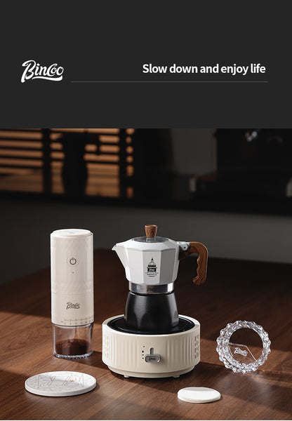 Bincoo Double Valve Moka Pot - High Pressure Stovetop Espresso Maker with Rich Crema, Transparent Lid, Food-Grade Aluminum, Italian Style Coffee Pot for Home Brewing