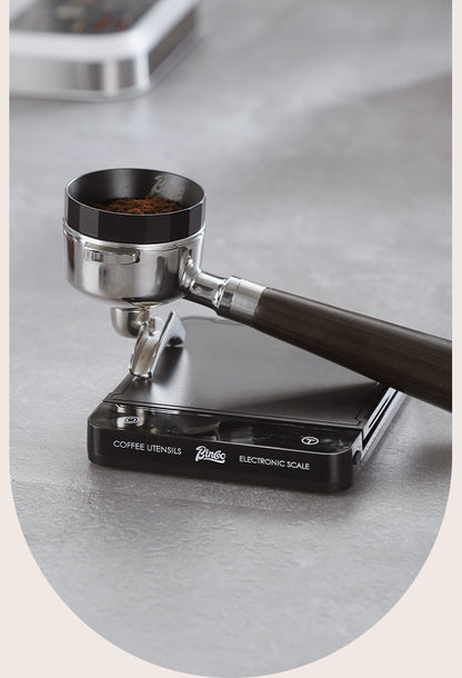 Bincoo Polygonal Magnetic Coffee Dosing Ring - Anti-Splashing Espresso Powder Funnel, Universal Fit for 51/58mm Portafilters, Aluminum Alloy Construction