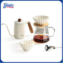 BINCOO Hand Brew Coffee Pot with Filter Cup Coffee Sharing Pot Set Ceramic Filter Coffee Utensils 600ML