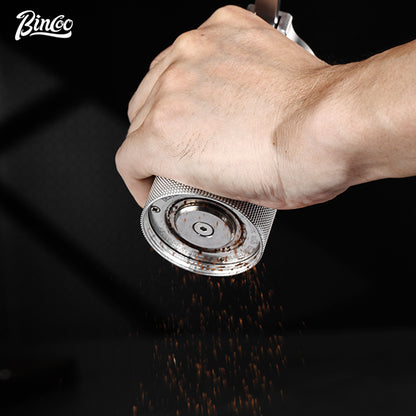 Bincoo GYKF1522 Manual Coffee Grinder,CNC Stainless Steel Burr Adjustable Foldable Hand-Crank Coffee Bean Grinding
