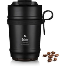 Bincoo GYKF1908 11oz Travel Coffee Mug Tumbler with Flip Lid-316 Stainless Steel Vacuum Coffee Cup with Ceramic Liner for Hot and Cold,Portable Insulation Mug with Rope for Ootdoor Home