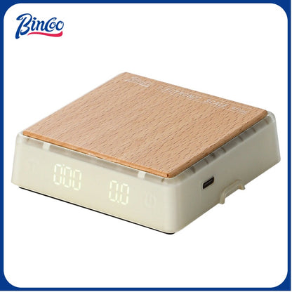 BINCOO Coffee Electronic Scale Espresso Hand Brewed Coffee Beans Weigher Special Mini Intelligent Scale Automatic Timing Weighing Portable