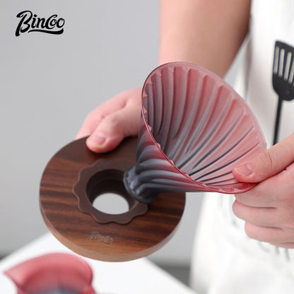 Bincoo Pour Over Coffee Maker Hand Brewing Coffee Pot Set Blackberry Filter Cup Sharing Pot Glass Pot Set 600ML