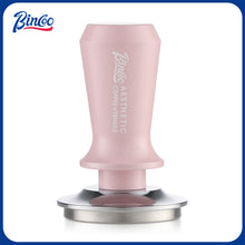 Bincoo GYKF0988 Coffee Tamper 58mm - Pink Espresso Coffee Tamper with Calibrated Spring Loaded and Stainless Steel Base, Constant Espresso Accessories, Adjustable Depth